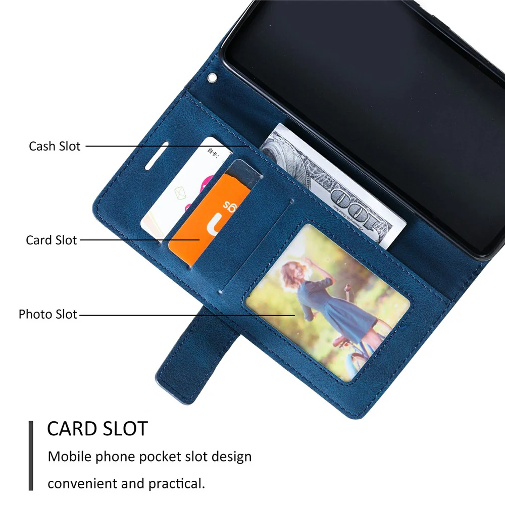 For iPhone 17 Pro Max Case Imprinted Lines PU Leather Splicing Wallet Phone Cover - Blue - Image 5