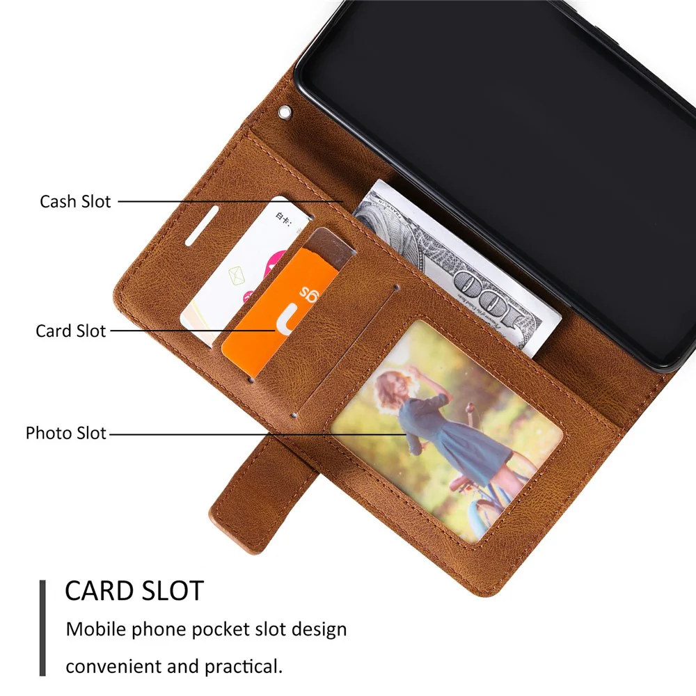 For iPhone 17 Pro Max Case Imprinted Lines PU Leather Splicing Wallet Phone Cover - Brown - Image 5