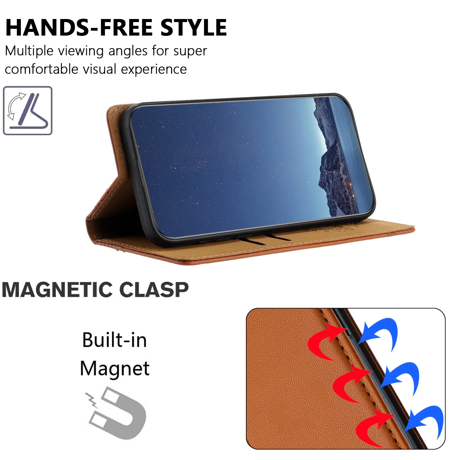 For iPhone 17 Pro Max Case L-Shaped Grid Pattern Leather Stand Phone Cover with Card Slots - Brown - Image 4