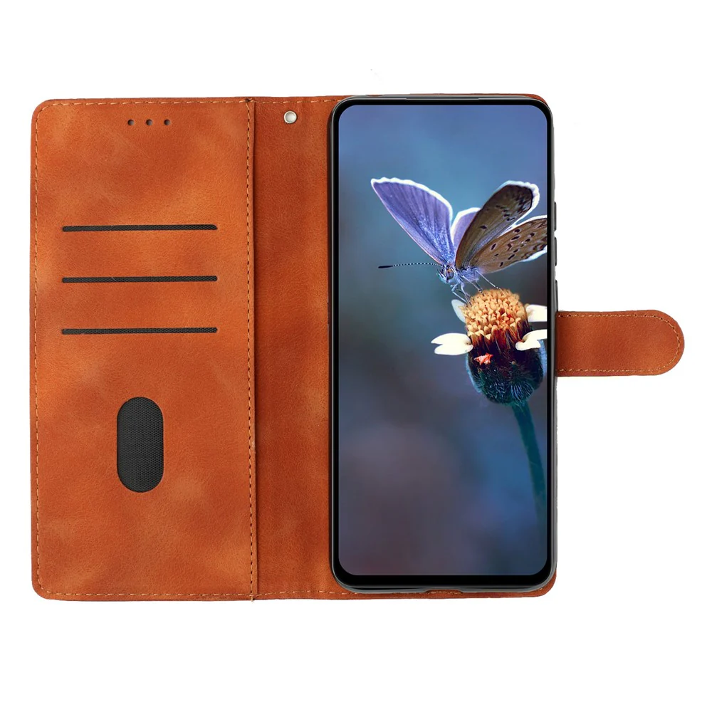 For iPhone 17 Pro Max Case Leather Imprinted Flower Phone Cover Wallet with Wrist Strap - Brown - Image 2
