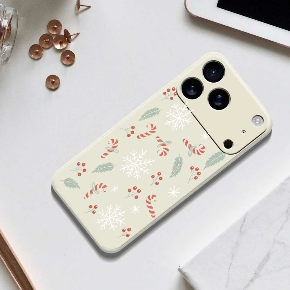 For iPhone 17 Pro Max Case Leaves and Canes Pattern Printing Straight Edge TPU Phone Back Cover - Black - Image 8