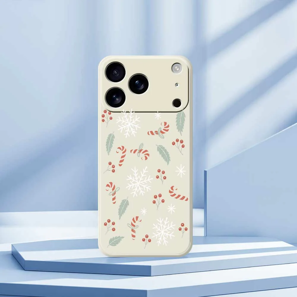 For iPhone 17 Pro Max Case Leaves and Canes Pattern Printing Straight Edge TPU Phone Back Cover - Green - Image 7