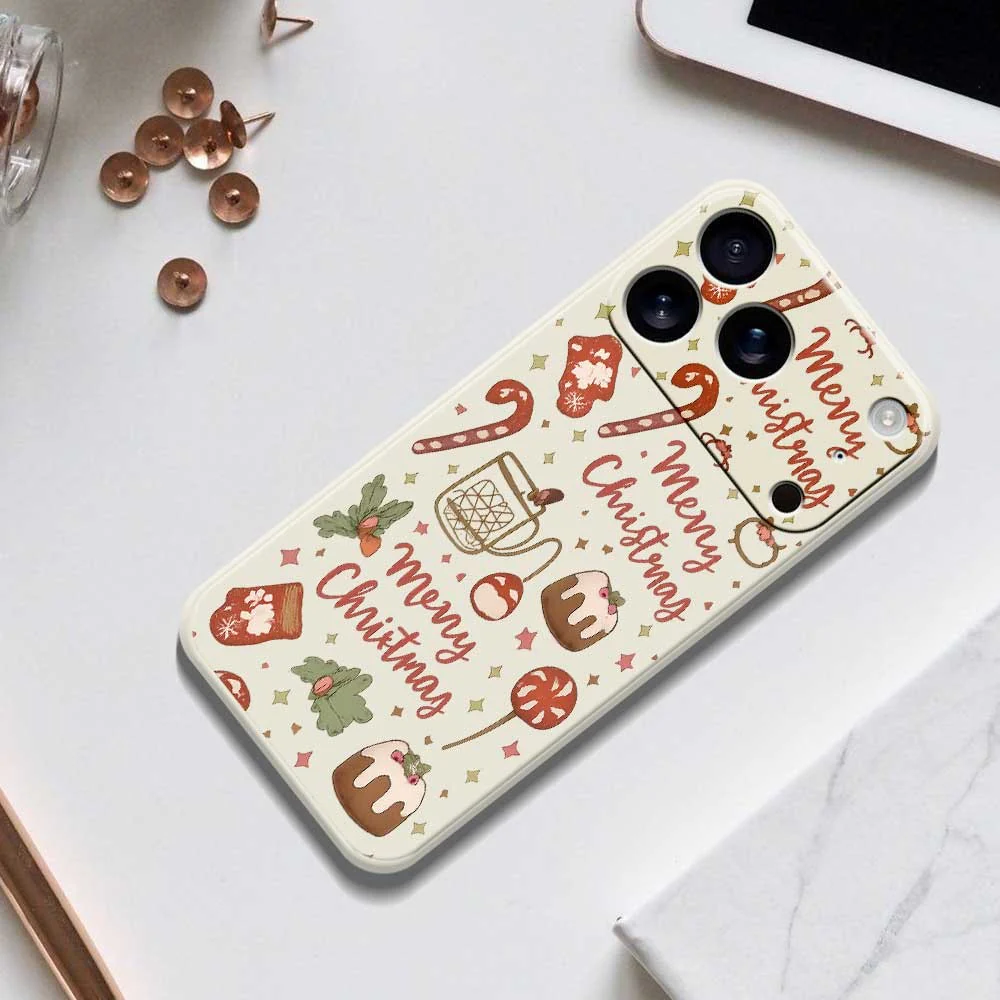 For iPhone 17 Pro Max Case Merry Christmas Pattern Printing Straight Edge TPU Phone Back Cover - Purple - Image 8