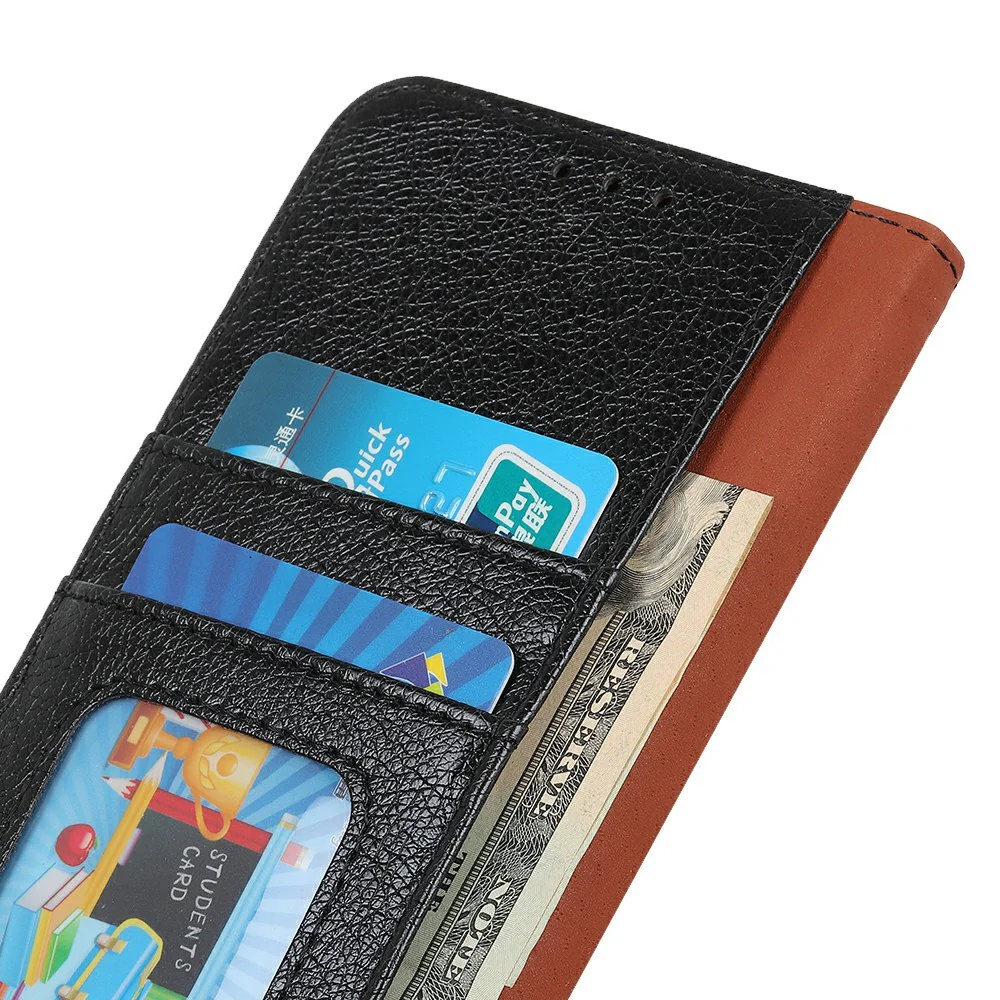 For iPhone 17 Pro Max Case Nappa Texture Split Leather Wallet Phone Cover - Black - Image 5