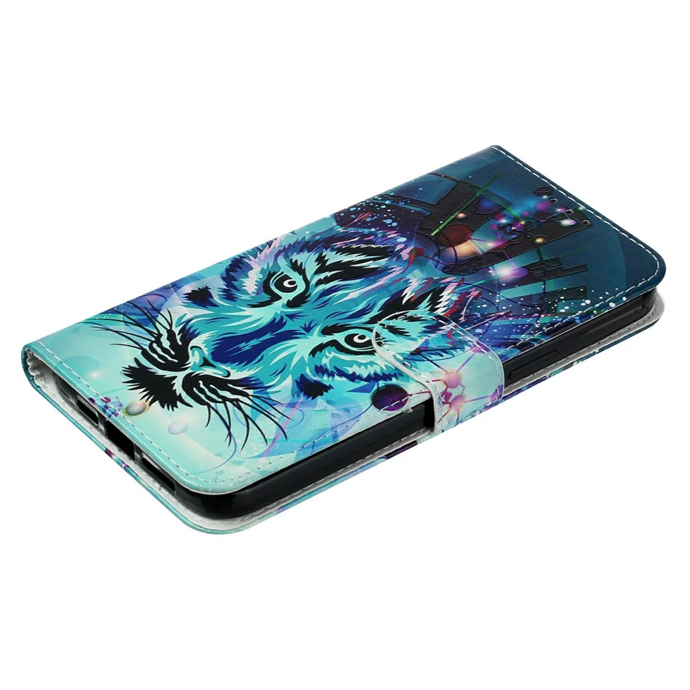 For iPhone 17 Pro Max Case Pattern Leather Wallet Phone Cover with Strap - Wolf - Image 4
