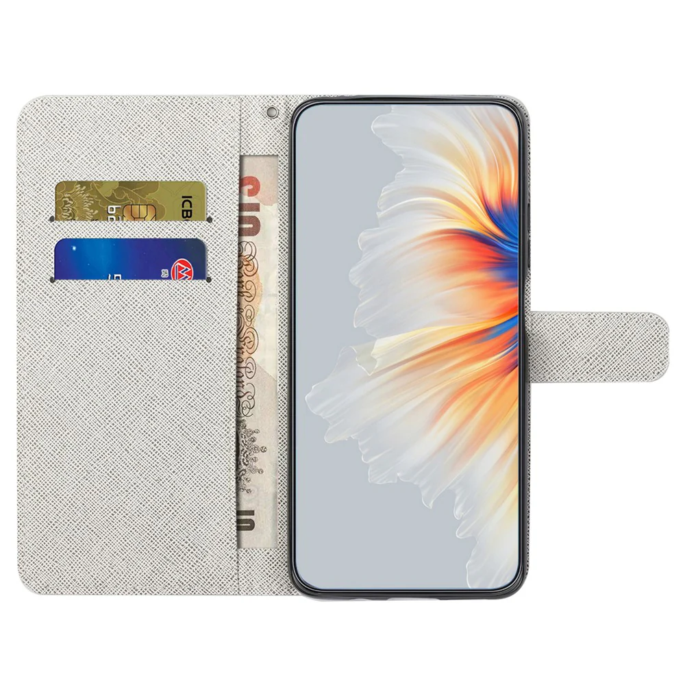 For iPhone 17 Pro Max Case Pattern Print PU Leather Wallet Phone Cover Cross Texture - Cat and Tree - Image 2