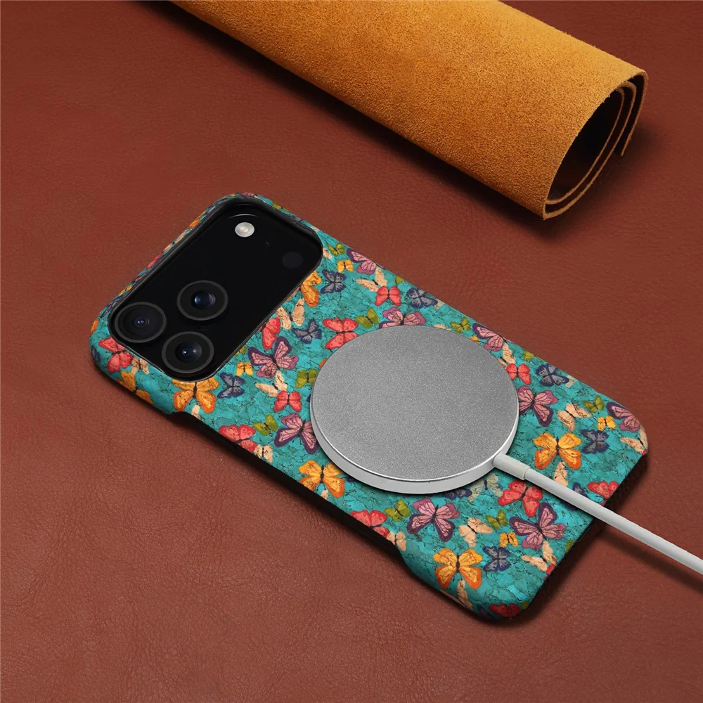 For iPhone 17 Pro Max Case Pattern Printed PU Leather + PC Phone Cover - Blue - Image 6
