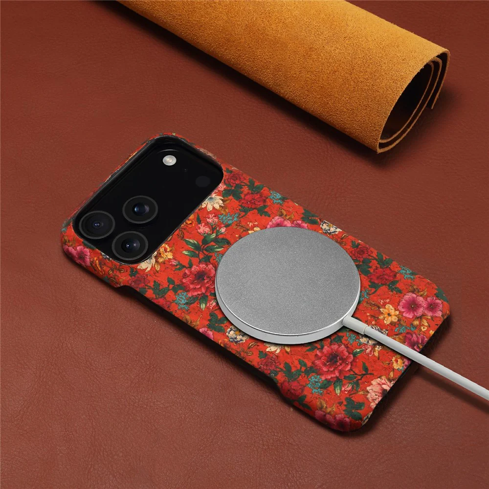 For iPhone 17 Pro Max Case Pattern Printed PU Leather + PC Phone Cover - Red - Image 6