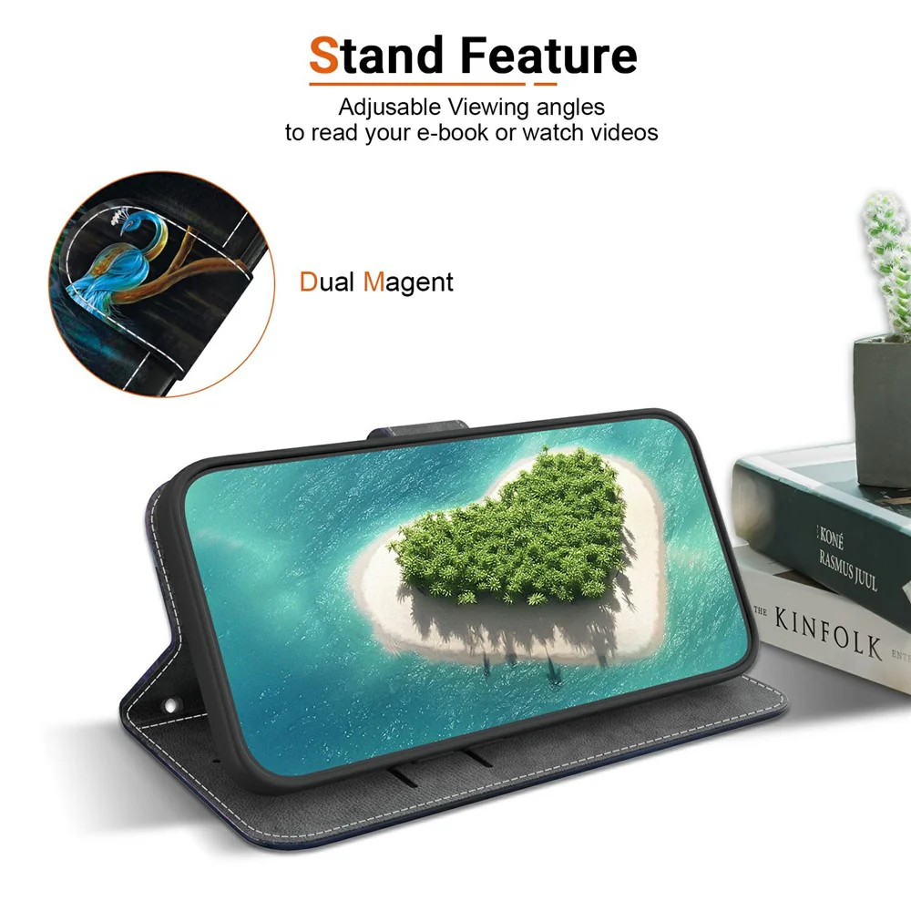 For iPhone 17 Pro Max Case Pattern Printing Anti-Drop Leather Flip Wallet Phone Cover with Lanyard - Peacock - Image 3