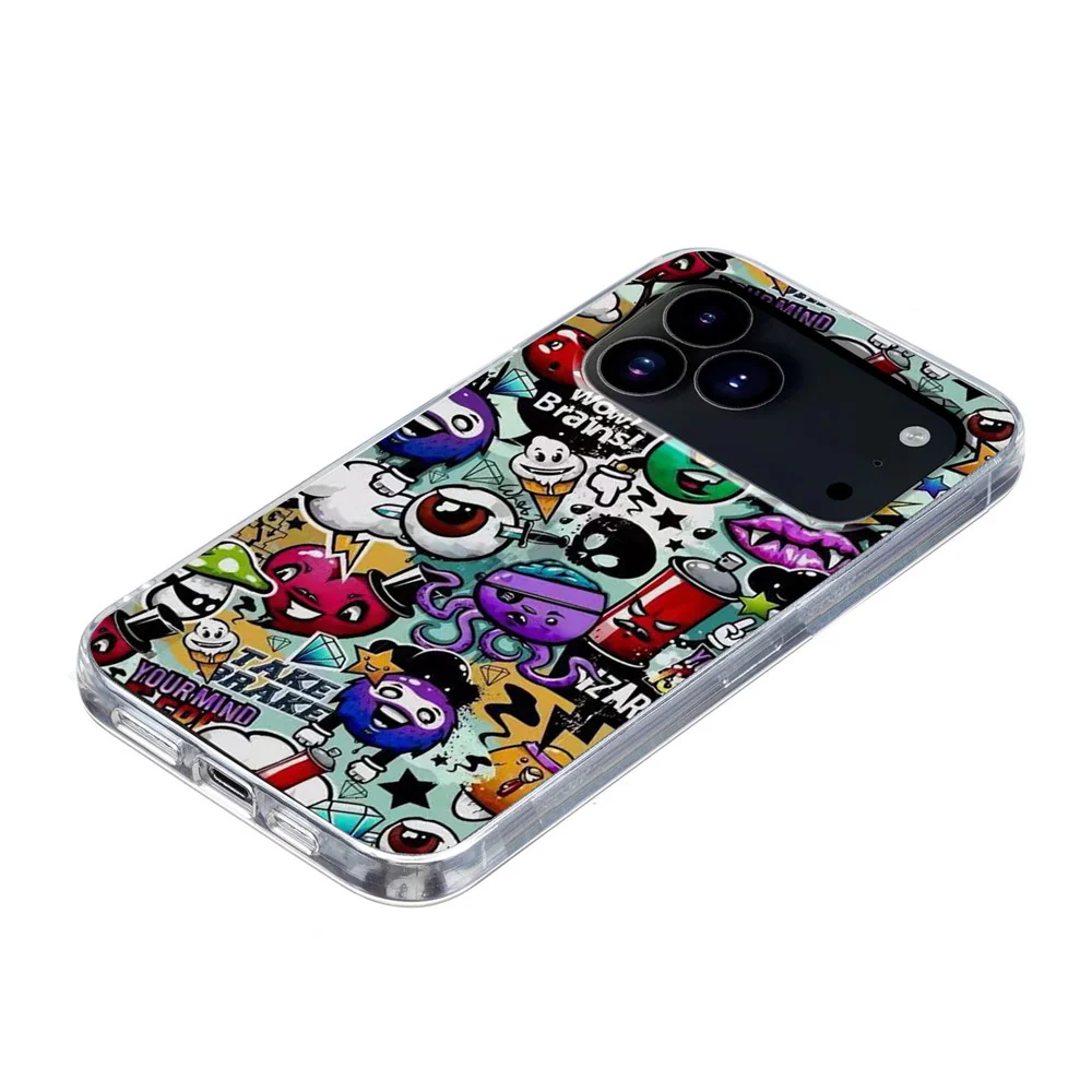 For iPhone 17 Pro Max Case Pattern Printing Cell Phone TPU Back Cover - Garbage - Image 4