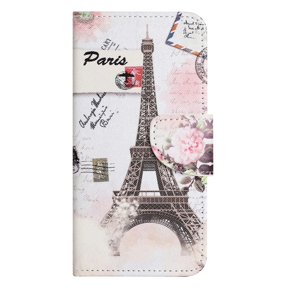 For iPhone 17 Pro Max Case Pattern Printing Cross Texture Leather Phone Cover - Tower - Image 4