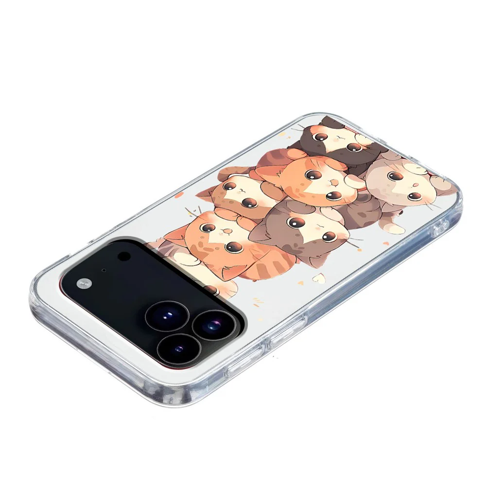 For iPhone 17 Pro Max Case Pattern Printing Shockproof Soft TPU Phone Cover - Multiple Kittens - Image 3