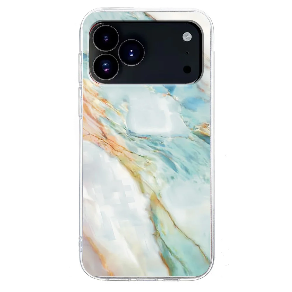 For iPhone 17 Pro Max Case Pattern Printing Shockproof Soft TPU Phone Cover - Oil Painting Marble - Image 2