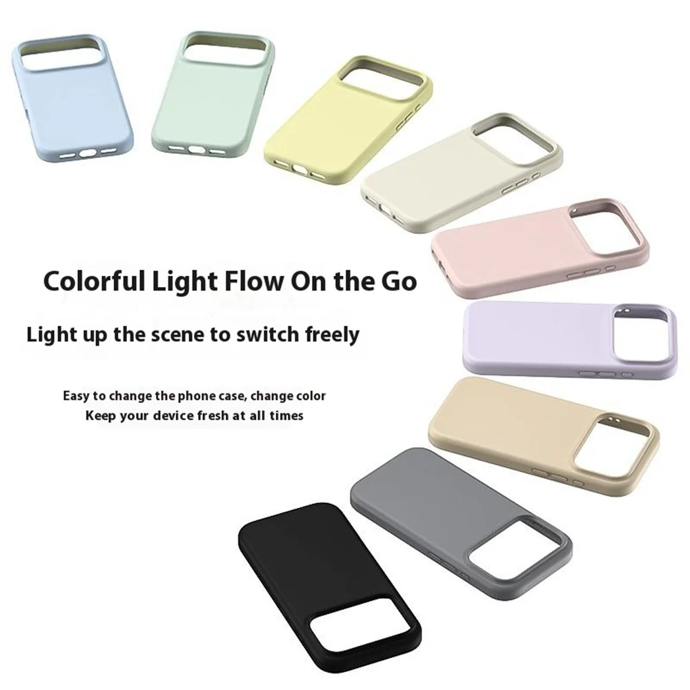 For iPhone 17 Pro Max Case PC + Liquid Silicone Anti-Scratch Lining Phone Cover - Baby Blue - Image 6