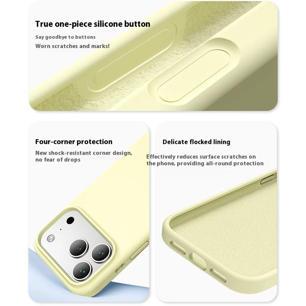 For iPhone 17 Pro Max Case PC + Liquid Silicone Anti-Scratch Lining Phone Cover - Black - Image 4