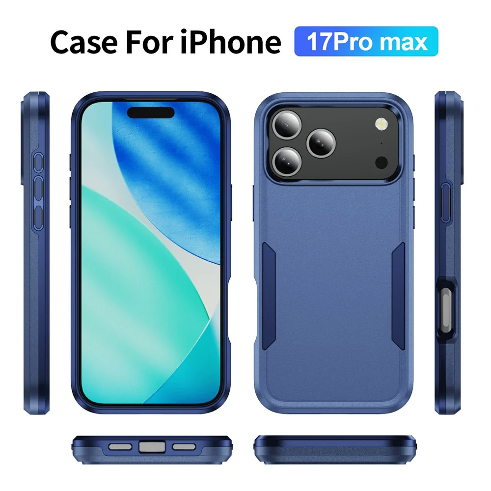 For iPhone 17 Pro Max Case PC + TPU Military Grade Drop Protective Phone Cover - Blue - Image 7