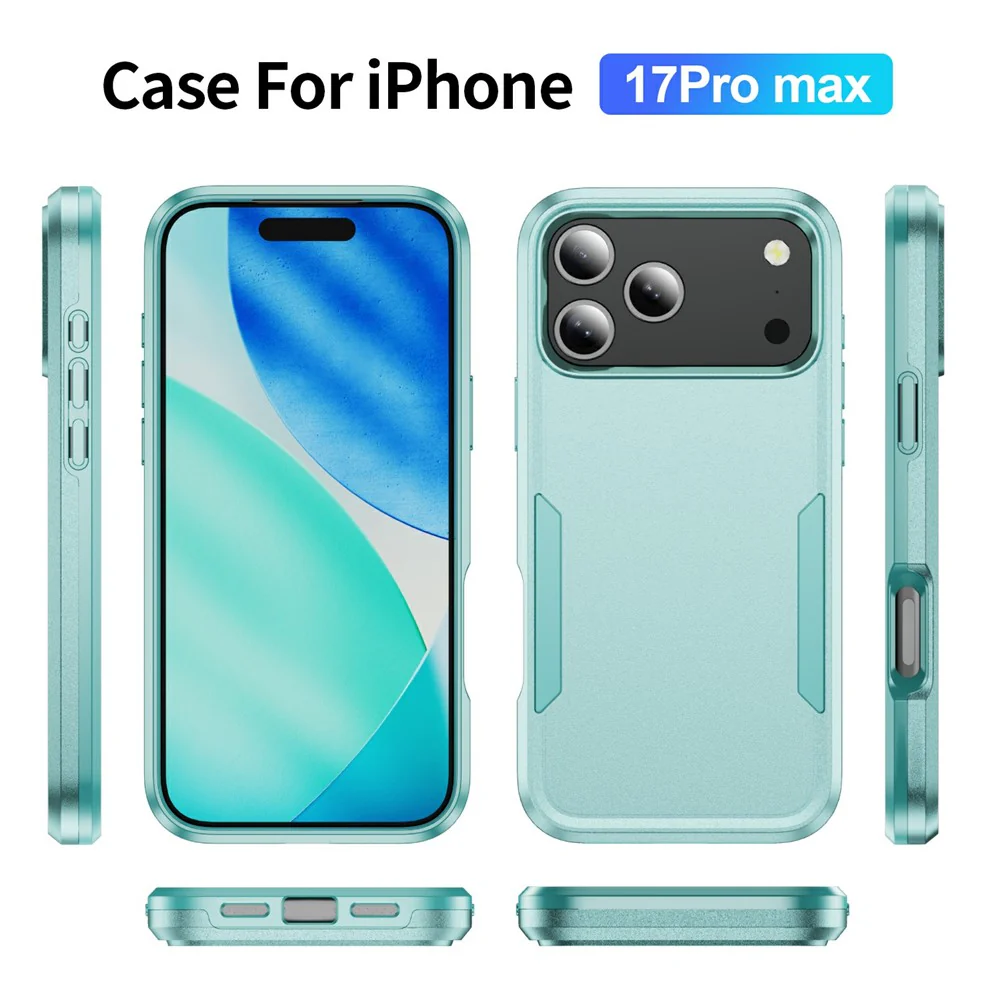 For iPhone 17 Pro Max Case PC + TPU Military Grade Drop Protective Phone Cover - Green - Image 7