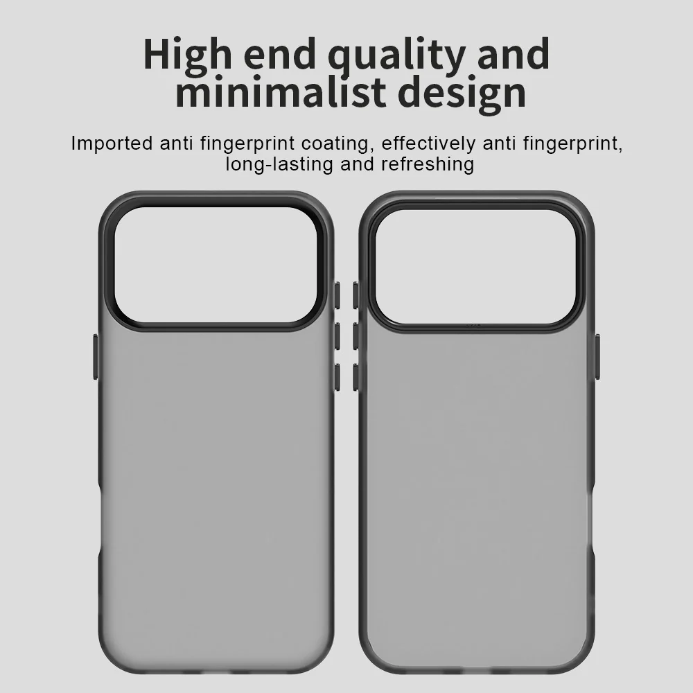 For iPhone 17 Pro Max Case PC + TPU + PET Matte Anti-Drop Phone Back Cover - Black - Image 3