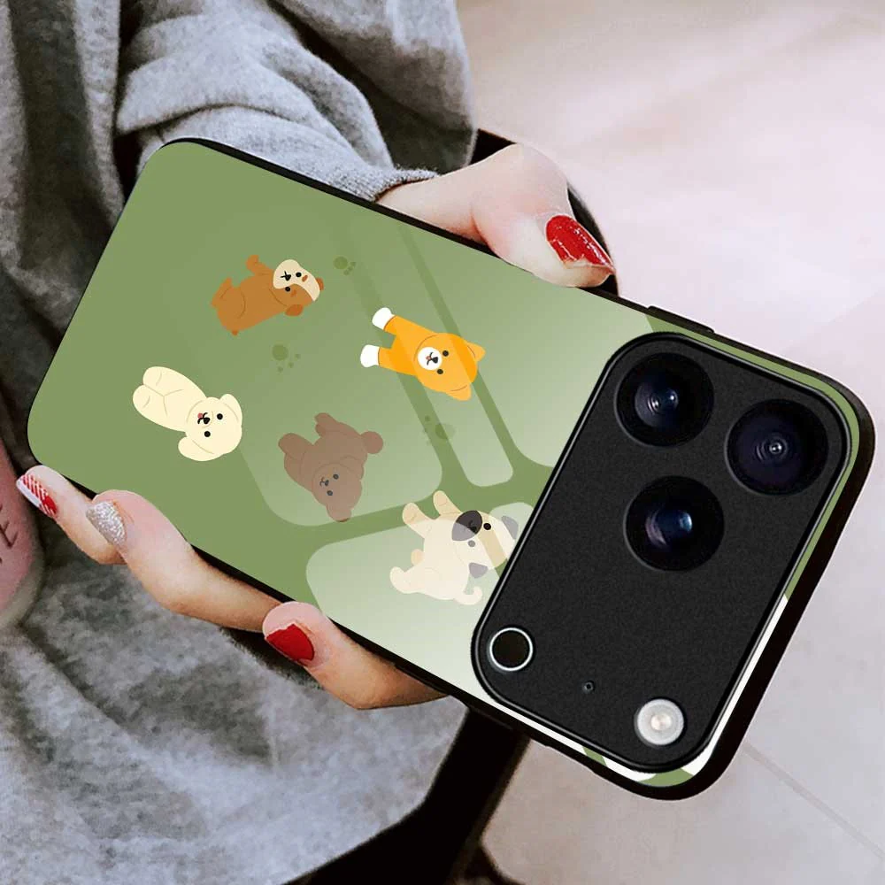 For iPhone 17 Pro Max Case PC TPU Tempered Glass Pattern Printing Anti Drop Phone Back Cover - B0249 - Image 8