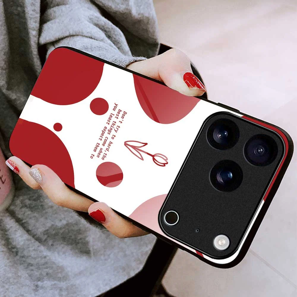 For iPhone 17 Pro Max Case PC TPU Tempered Glass Pattern Printing Anti Drop Phone Back Cover - B0251 - Image 8
