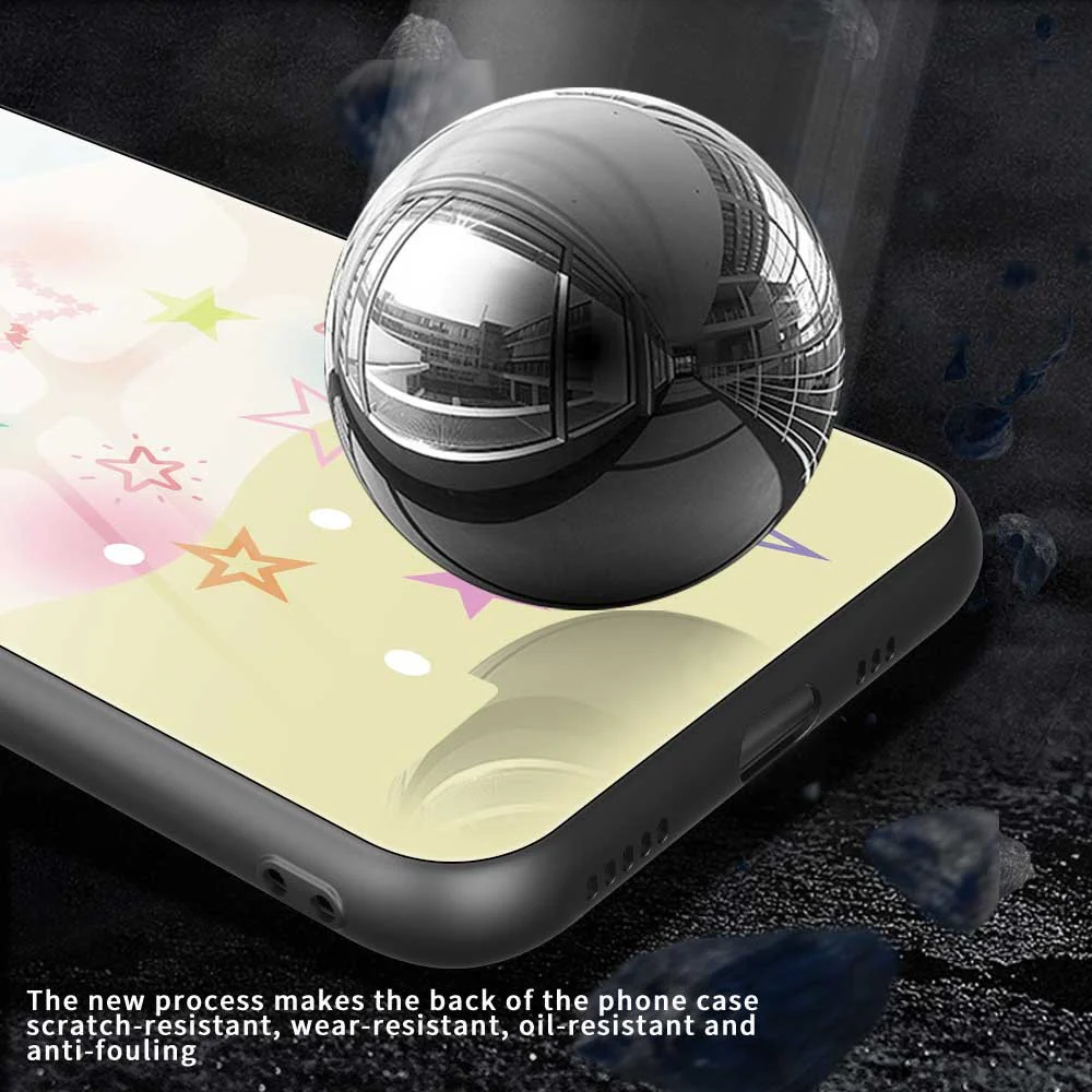 For iPhone 17 Pro Max Case PC TPU Tempered Glass Pattern Printing Anti Drop Phone Back Cover - B0257 - Image 5
