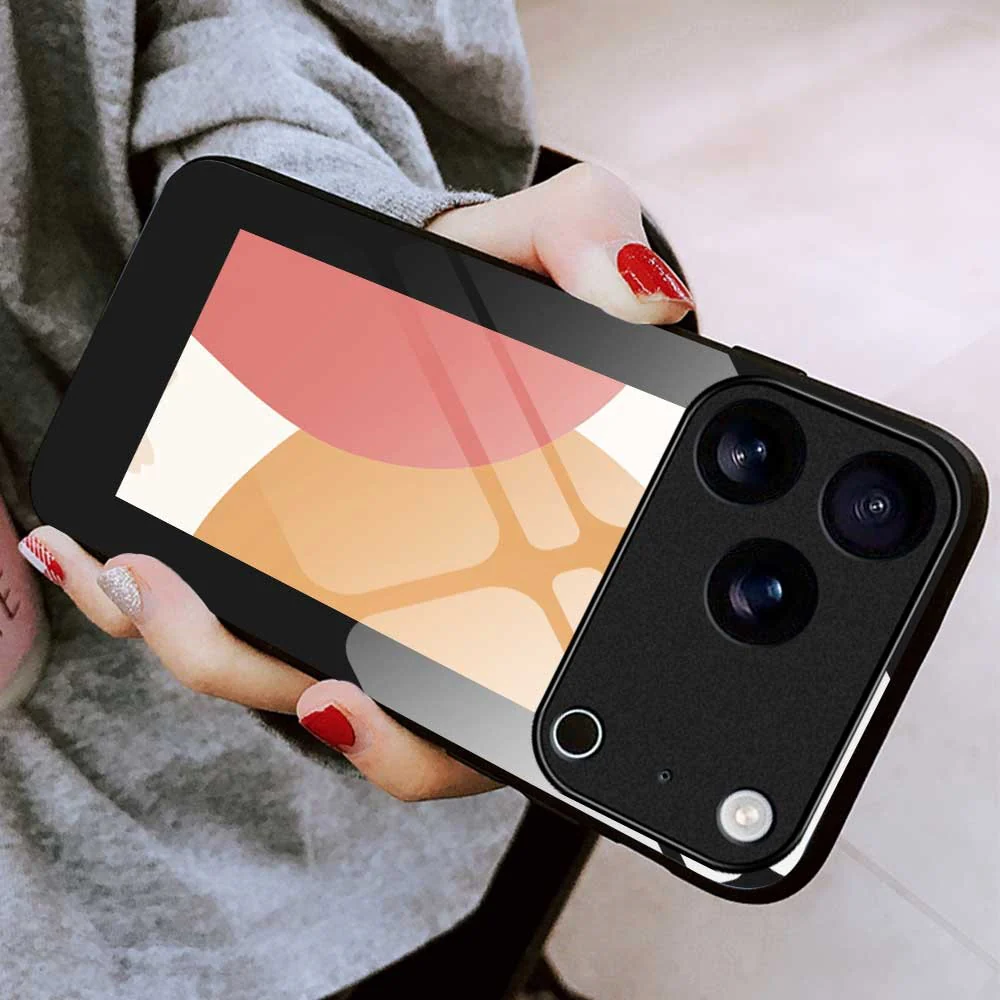 For iPhone 17 Pro Max Case PC TPU Tempered Glass Pattern Printing Anti Drop Phone Back Cover - B0265 - Image 8