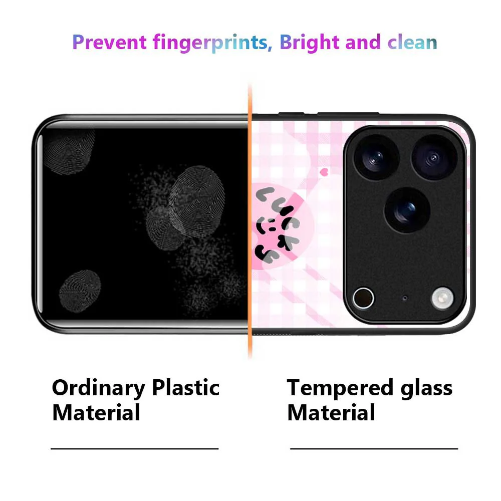 For iPhone 17 Pro Max Case PC TPU Tempered Glass Pattern Printing Phone Back Cover - B0118 - Image 6