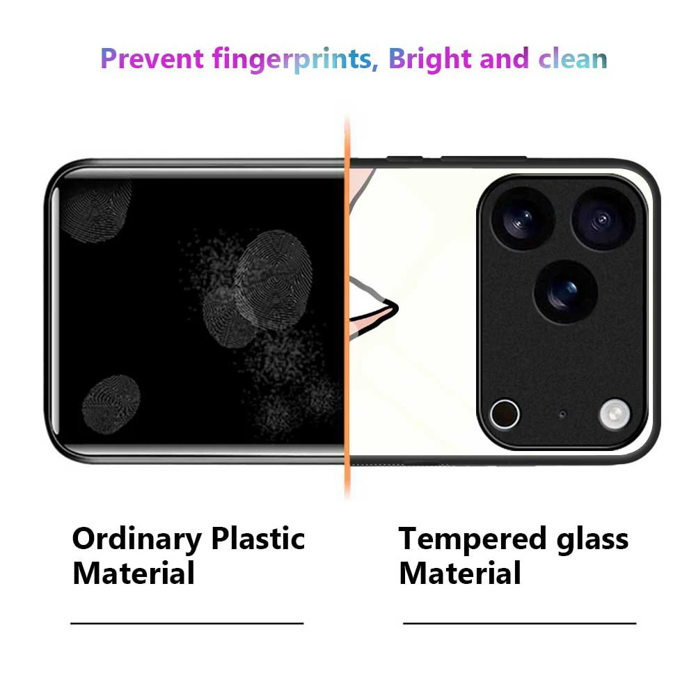 For iPhone 17 Pro Max Case PC TPU Tempered Glass Pattern Printing Phone Back Cover - B0119 - Image 6