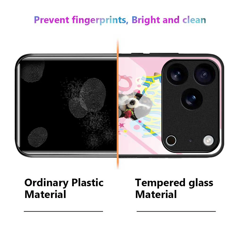 For iPhone 17 Pro Max Case PC TPU Tempered Glass Pattern Printing Phone Back Cover - B0123 - Image 6