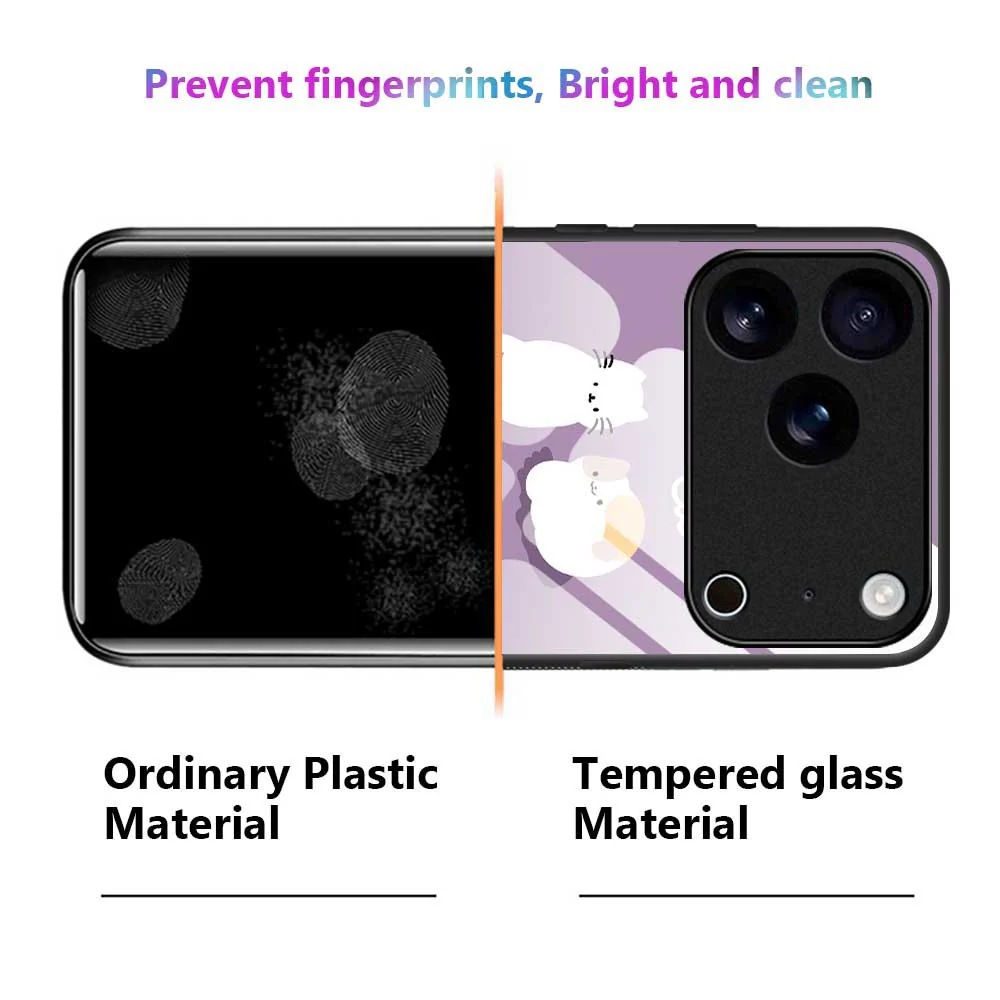 For iPhone 17 Pro Max Case PC TPU Tempered Glass Pattern Printing Phone Back Cover - B0131 - Image 6