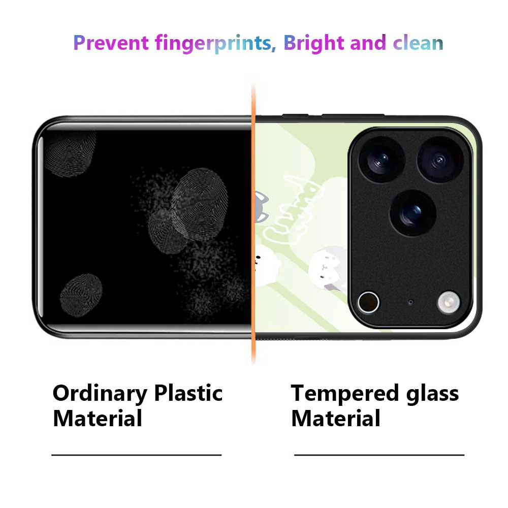 For iPhone 17 Pro Max Case PC TPU Tempered Glass Pattern Printing Phone Back Cover - B0139 - Image 6