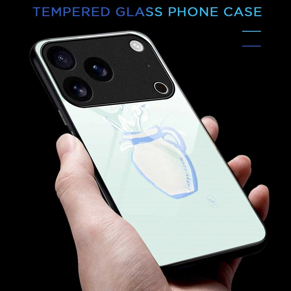 For iPhone 17 Pro Max Case PC TPU Tempered Glass Pattern Printing Shockproof Phone Back Cover - B0318 - Image 6