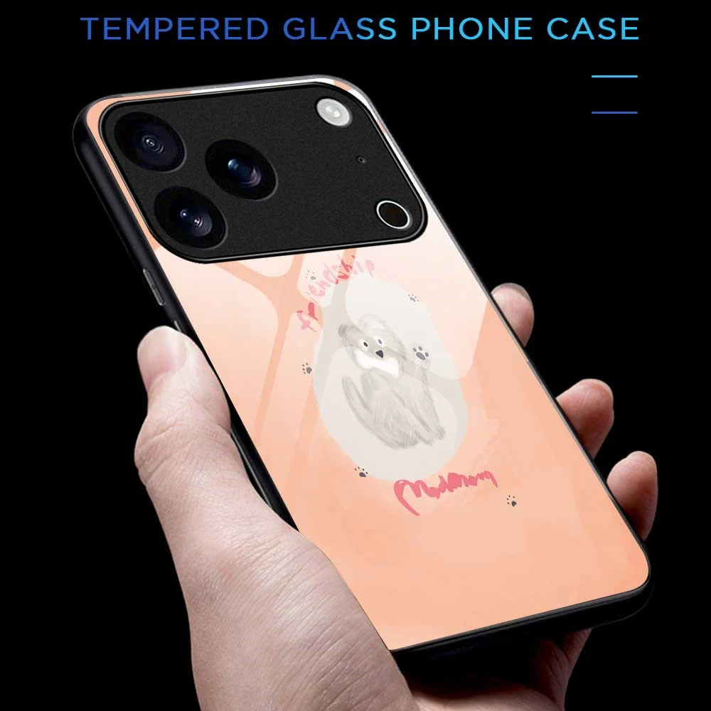 For iPhone 17 Pro Max Case PC TPU Tempered Glass Pattern Printing Shockproof Phone Back Cover - B0323 - Image 6