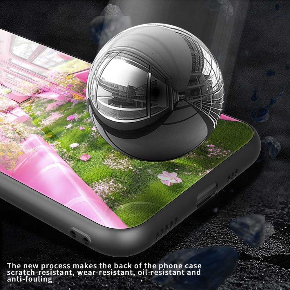 For iPhone 17 Pro Max Case PC TPU Tempered Glass Pattern Printing Shockproof Phone Back Cover - B0331 - Image 5