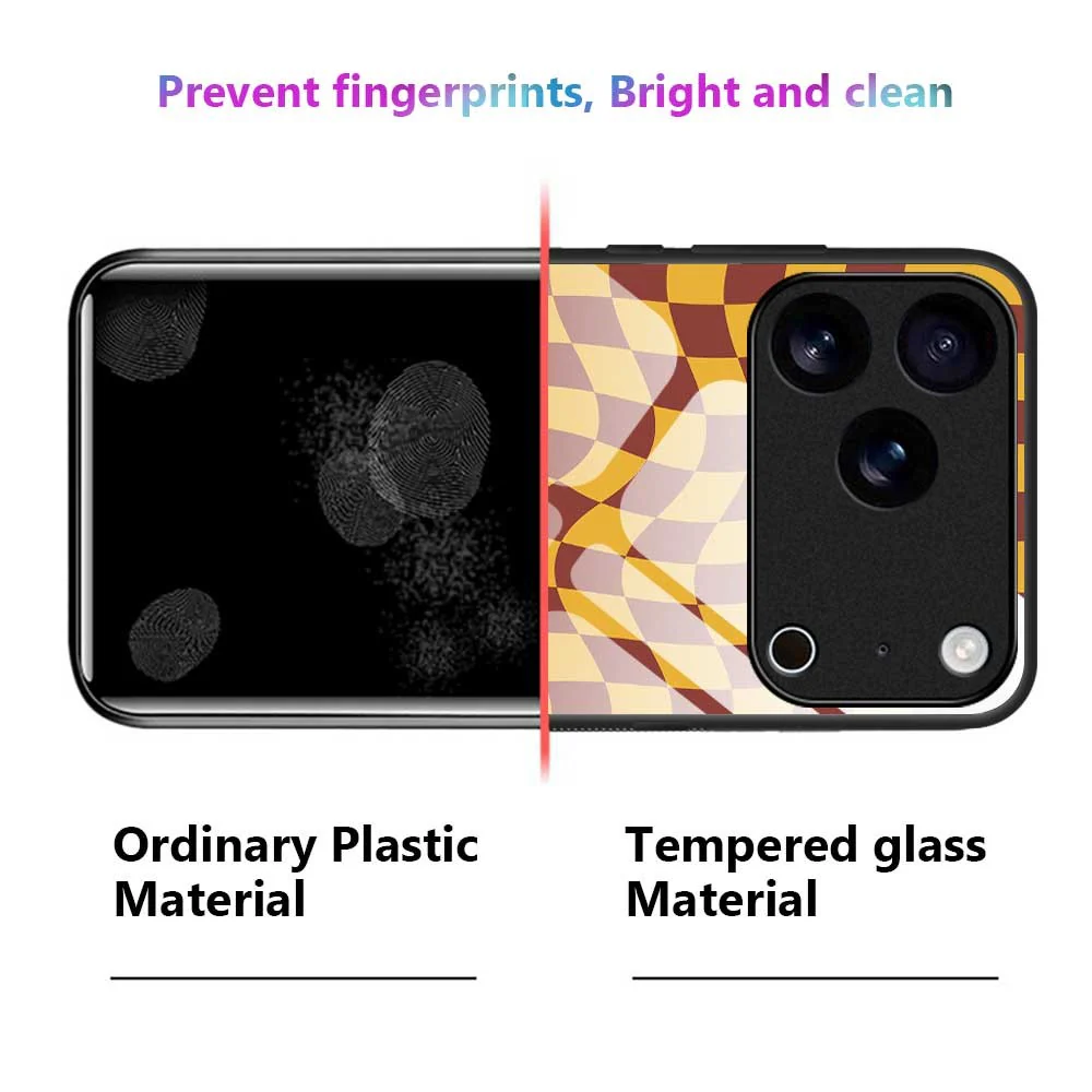 For iPhone 17 Pro Max Case PC TPU Tempered Glass Pattern Printing Slim Phone Back Cover - B0274 - Image 2