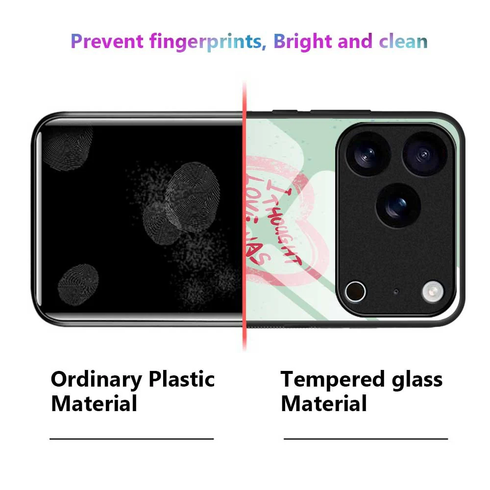 For iPhone 17 Pro Max Case PC TPU Tempered Glass Pattern Printing Slim Phone Back Cover - B0292 - Image 2