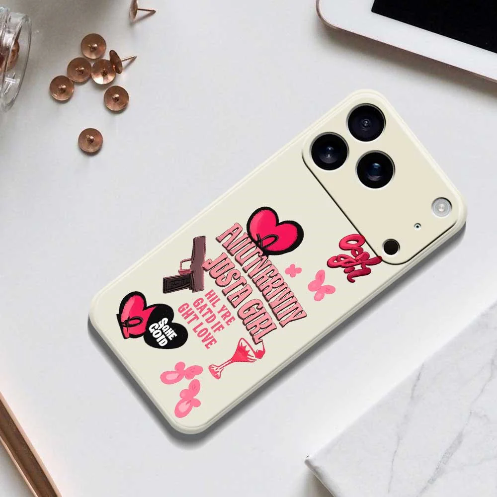 For iPhone 17 Pro Max Case Pink Elements Pattern Printing Straight Edge TPU Phone Back Cover - Black - Image 8