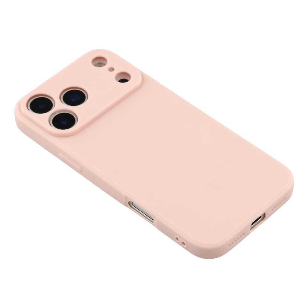 For iPhone 17 Pro Max Case Precise Cutouts Straight Edge TPU Shockproof Phone Cover - Pink - Image 4