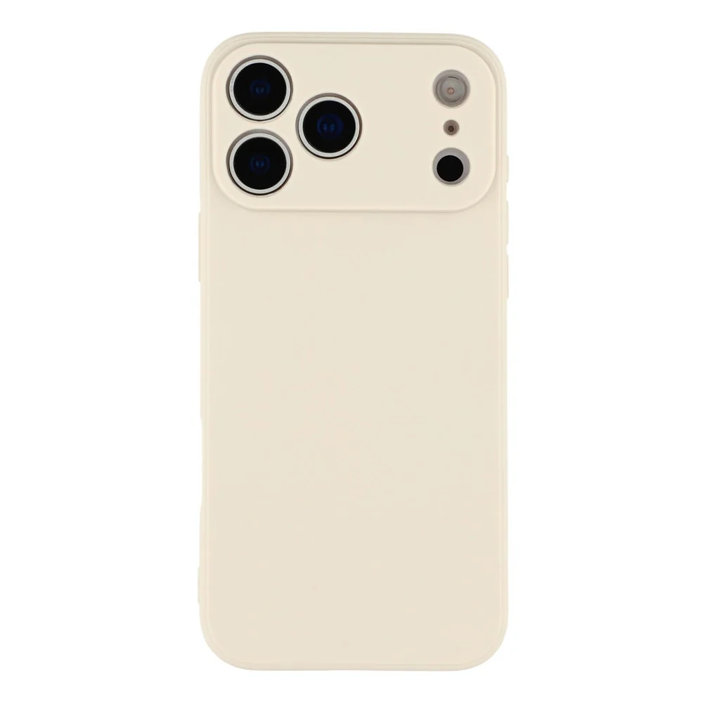 For iPhone 17 Pro Max Case Precise Cutouts Straight Edge TPU Shockproof Phone Cover - White - Image 3