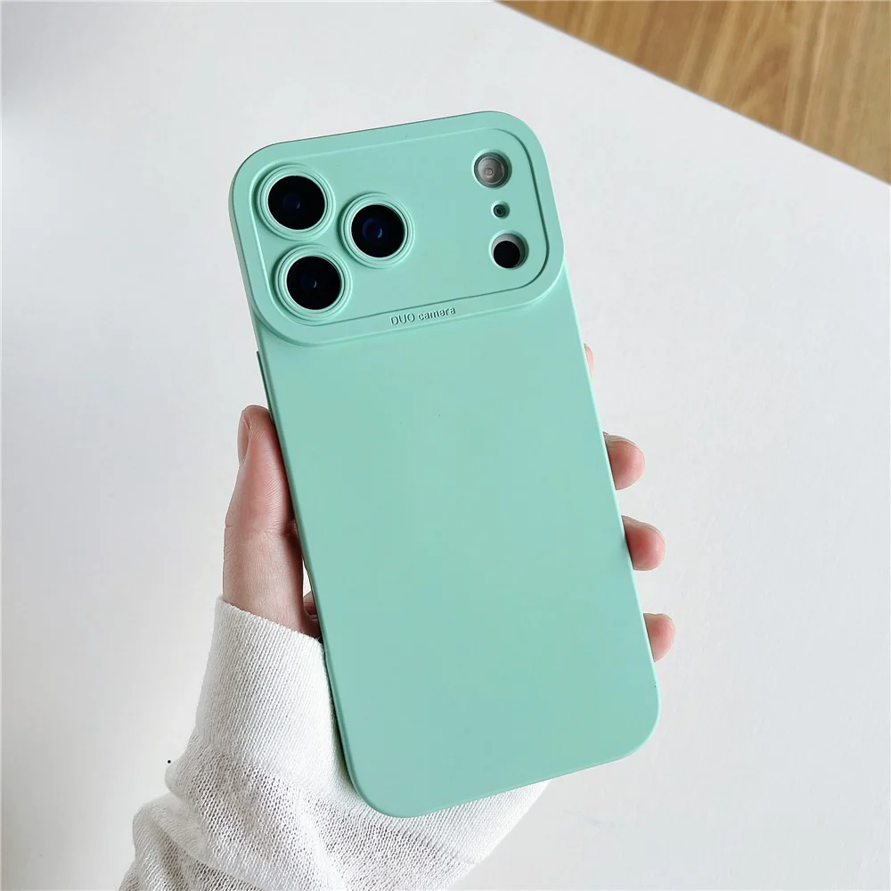 For iPhone 17 Pro Max Case Precision Cutout TPU Protective Phone Cover - Light Cyan