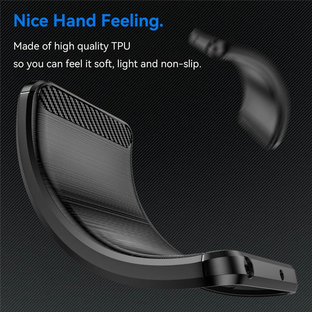 For iPhone 17 Pro Max Case Protective Phone Cover Carbon Fiber Texture Brushed - Black - Image 5