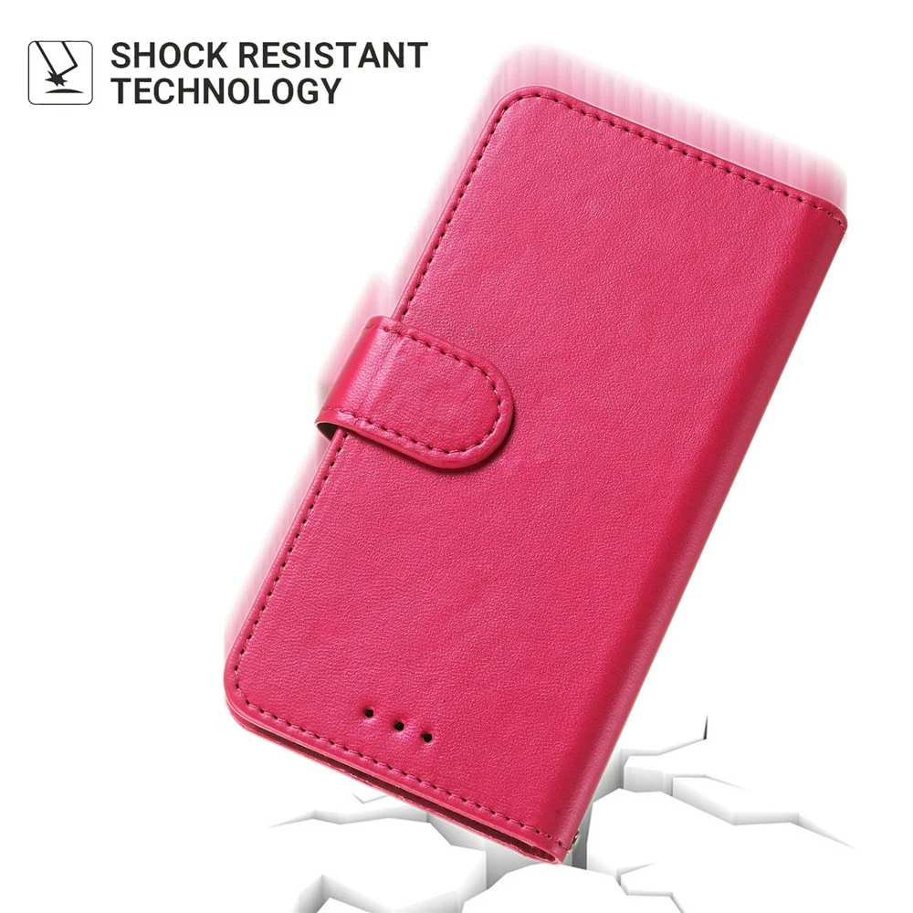 For iPhone 17 Pro Max Case PU Leather Flip Phone Cover Wallet Card Slot Holder - Rose - Image 5