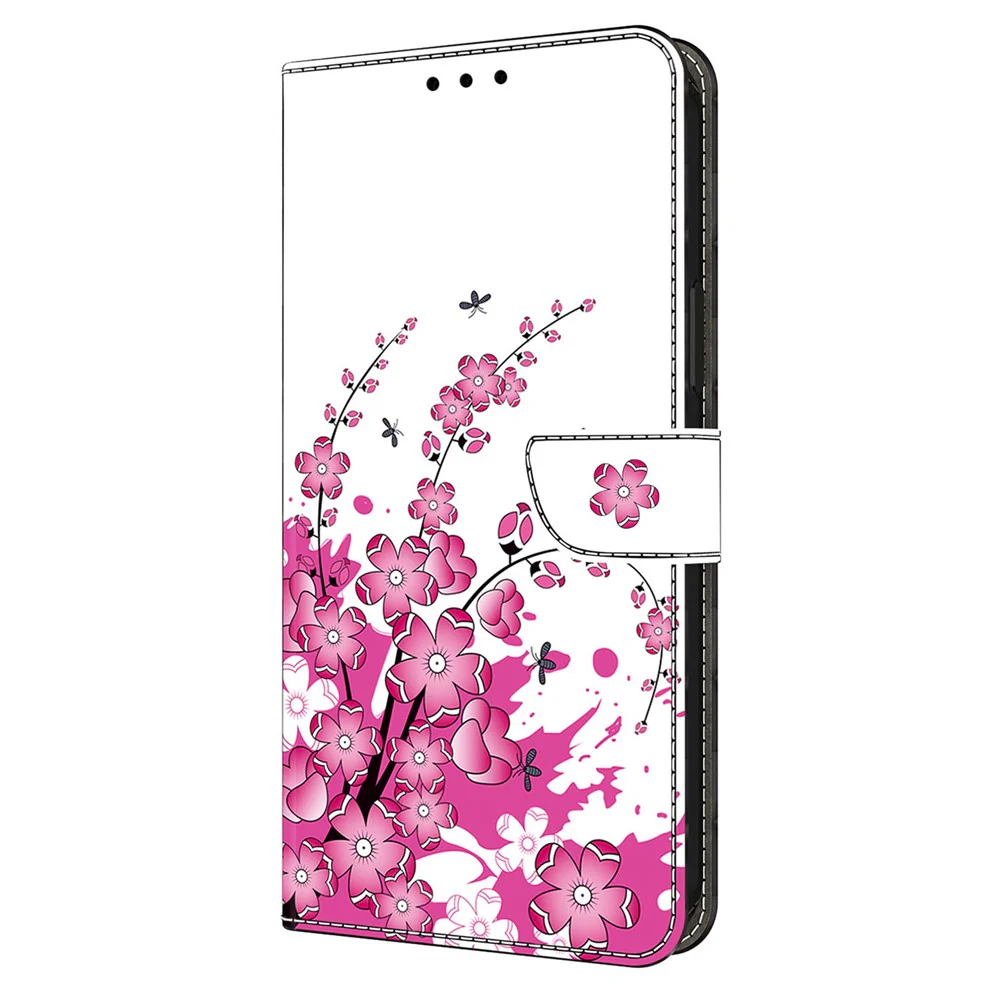 For iPhone 17 Pro Max Case PU Leather Wallet Phone Cover with Stand - Flower Vine - Image 5