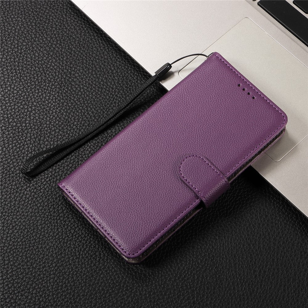 For iPhone 17 Pro Max Case RFID Blocking 3 Card Slots PU Leather Phone Cover with Wrist Strap - Purple - Image 6