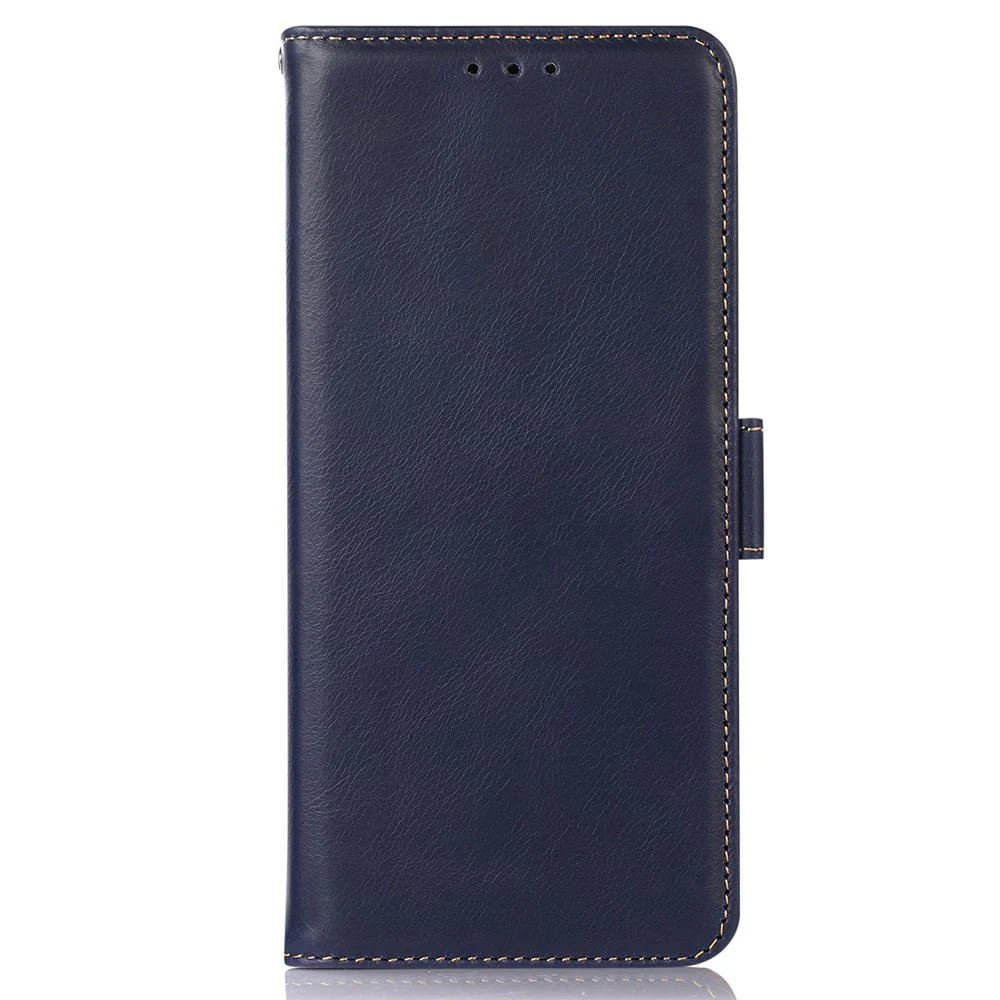 For iPhone 17 Pro Max Case RFID Blocking Genuine Cow Leather Wallet Phone Cover - Blue - Image 7