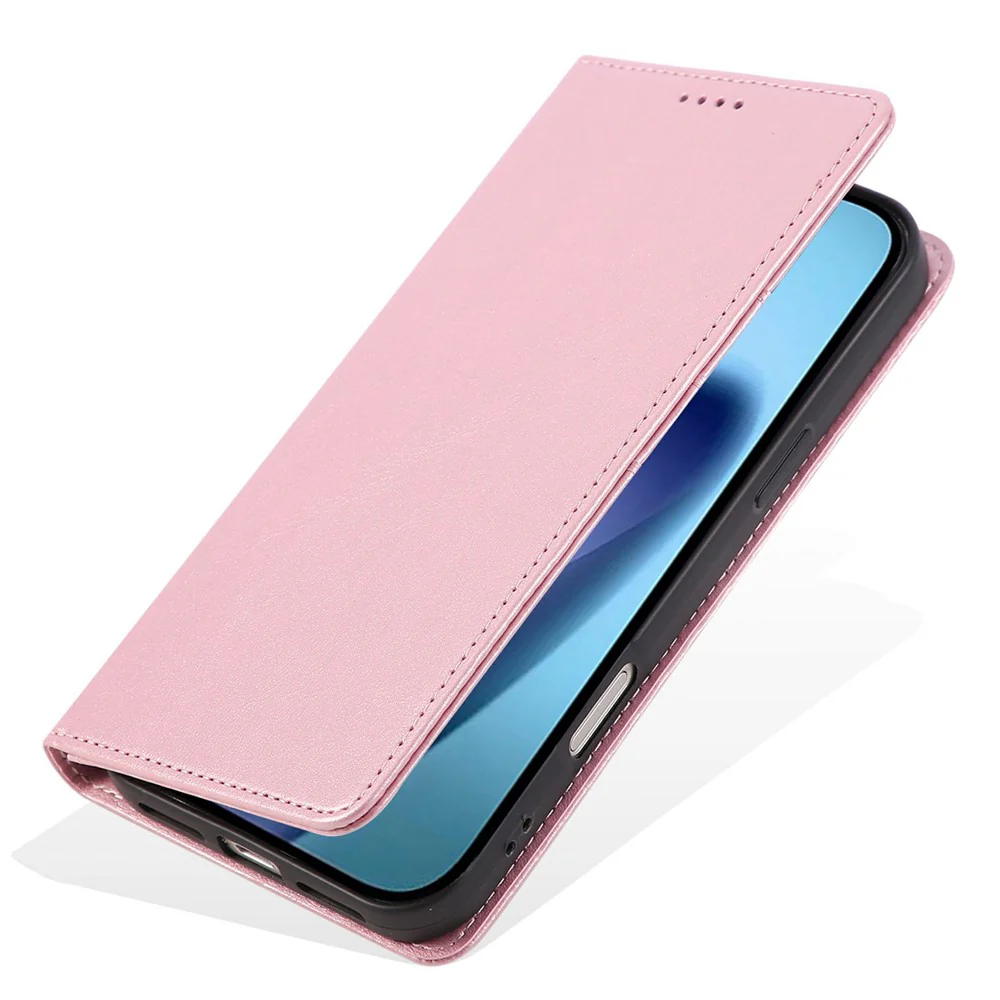 For iPhone 17 Pro Max Case RFID Blocking PU Leather Phone Wallet Cover - Pink - Image 5