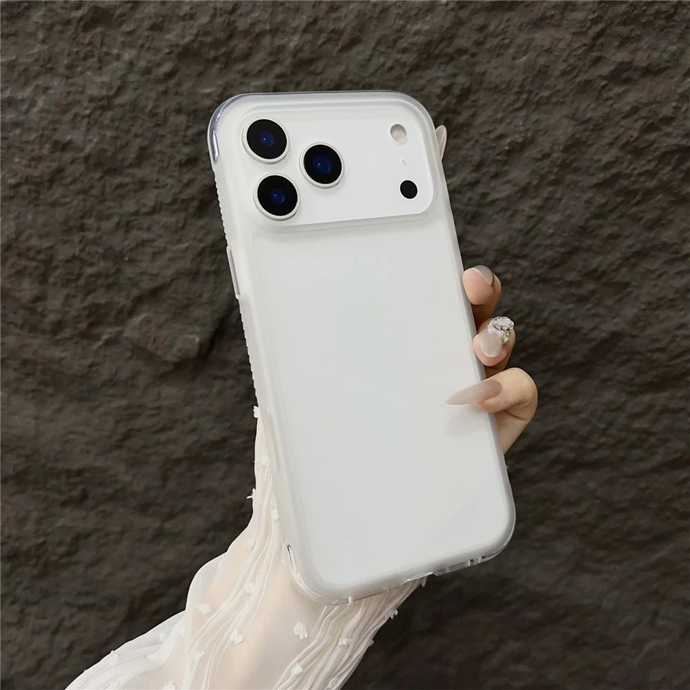 For iPhone 17 Pro Max Case Shockproof TPU + PC Phone Back Cover - Transparent
