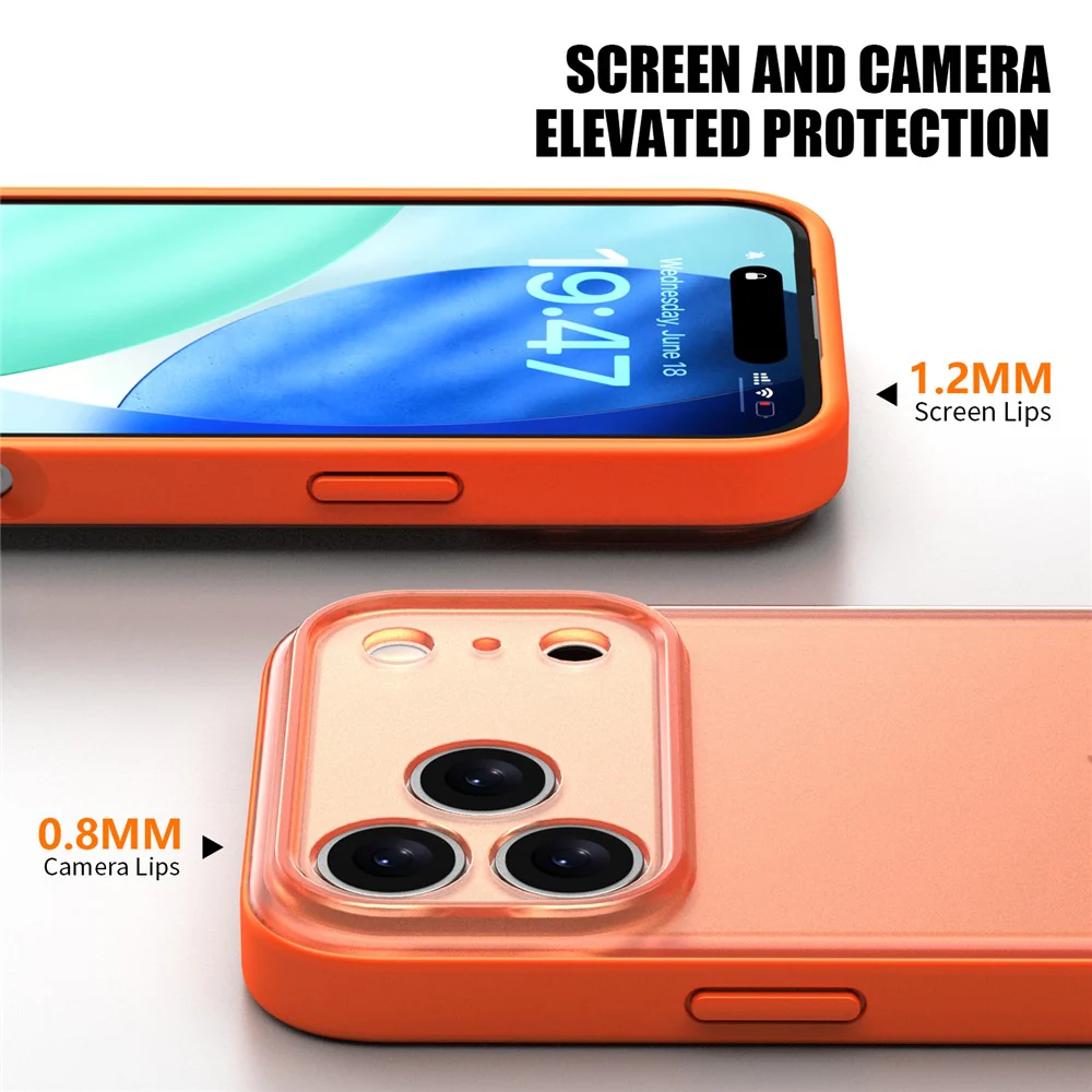 For iPhone 17 Pro Max Case Skin Feel Frosted PC + TPU Protective Phone Cover - Blue - Image 4