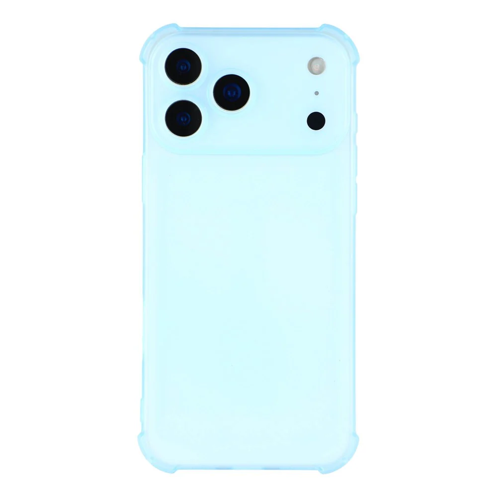 For iPhone 17 Pro Max Case Skin Touch Matte TPU Phone Back Cover Precise Cutouts - Transparent Blue - Image 3