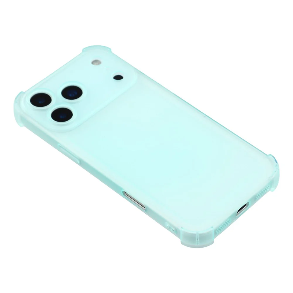 For iPhone 17 Pro Max Case Skin Touch Matte TPU Phone Back Cover Precise Cutouts - Transparent Green - Image 4